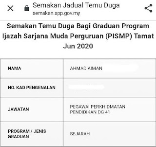 Semakan Temu duga SPP