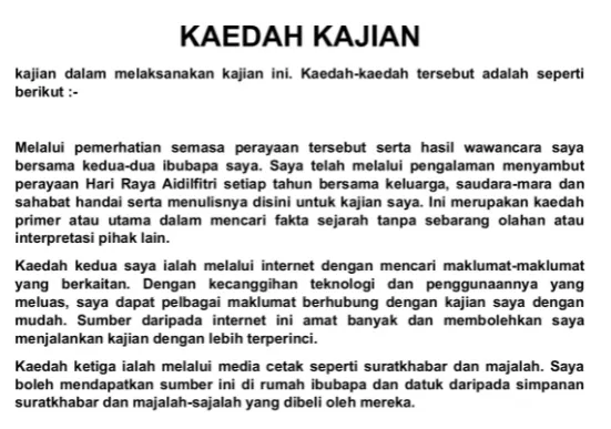 Panduan Menyiapkan Kerja Kursus Sejarah Tahun 6
