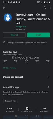 Search di Playstore dan Install