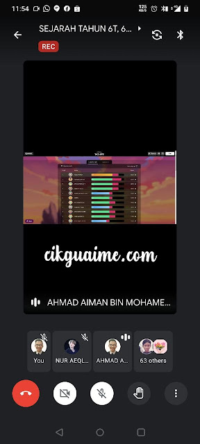 Gabungan Google Meet dan Quizizz Live
