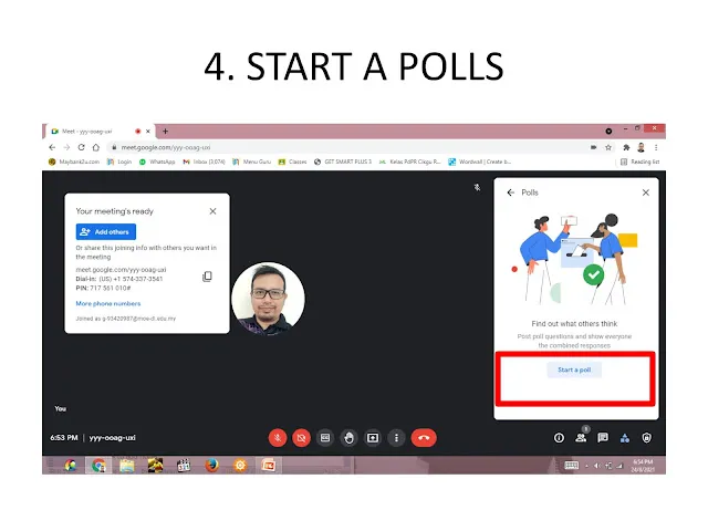 Cara Mudah Kumpul Kehadiran Murid Pelbagai Kelas Polls Google Meet