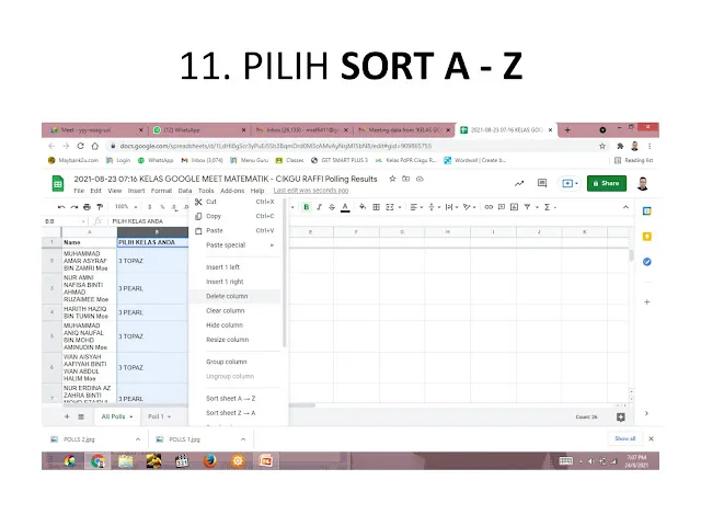 Cara Mudah Kumpul Kehadiran Murid Pelbagai Kelas Polls Google Meet