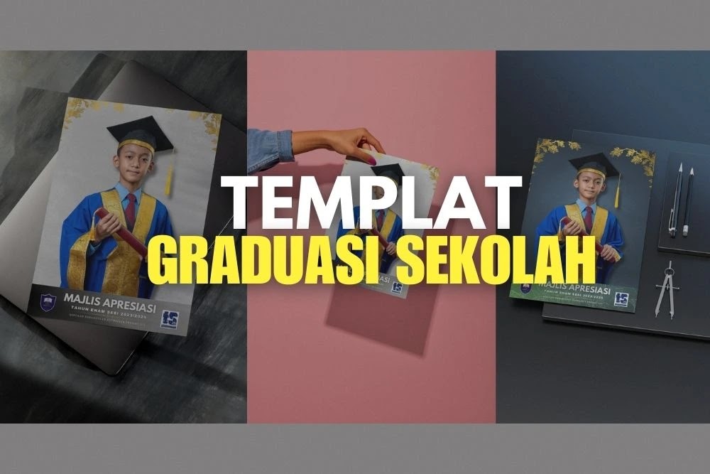 Templat Gambar Graduasi Sekolah