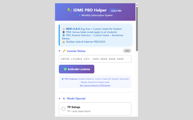 IDME PBD Helper: Memudahkan Guru Mengisi PBD di IDME